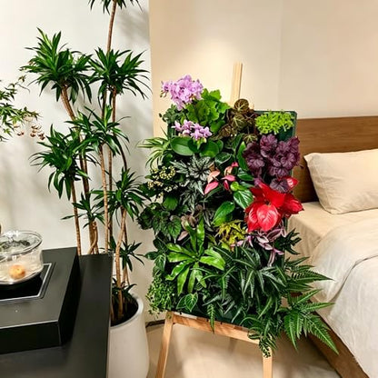 Vertical Wall Planter for Indoor Plants, Living Wall Planter System with 2 Stackable Pots, Wall Mounted Hanging Planter, Ventilation Design for Herbs, Succulents, Flowers (2Pots) - color: Green-2pcs