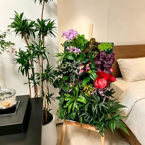 Living Wall Planter for Indoor Plants, Vertical Wall Planter System with 1 Stackable Pots, Wall Mounted Hanging Planter, Ventilation Design for Herbs, Succulents, Flowers (1Pot) - color: Green-1pcs