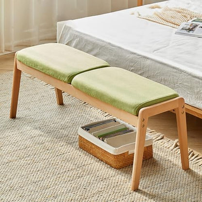 End of Bed Bench Dining Narrow Benches Seat with Armless Design and Short Height for End of Bed Indoor Living Room Bedroom Kitchen(44.09x12.6x16.93in) - size: 44.09x12.6x16.93in