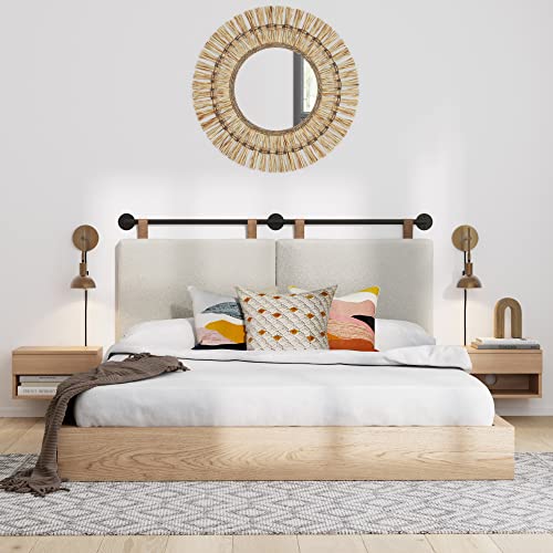 Nathan James Tamlin Vintage Brass Wall Light Fixture, Wall Mounted 1-Light Lamp, Plugin Sconce with On/Off Switch for Living Room, Reading Nook or Bedroom, Brass, Set of 2 - color: Vintage Brass, size: Set of 2