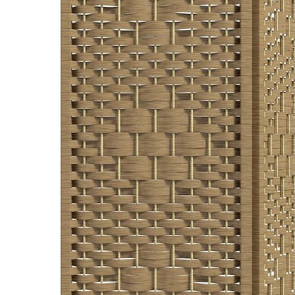 HOMCOM 4 Panel Room Divider, Folding Privacy Screen, 5.6', Natural | Room Separator, Wave Fiber Freestanding Partition Wall Divider - color: Natural, size: 4 Panel