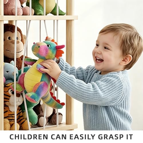 Stuffed Animal Storage,54 Inch Toy Organizer,Anti-Tip Design,Easy Assembly - size: 53.9*15.7*15.7 IN