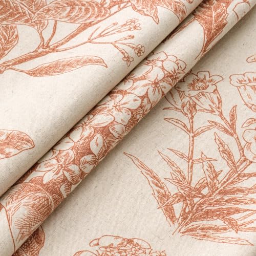 Set of 2 Decorative Floral Pillow Covers 18x18 Inch Autumn Orange | Neutral Hydrangea Print, Boho Vintage Throw Cushion Covers, Cottagecore Home Decor, for Sofa Couch Porch Bedroom Living Room - color: Autumn Orange, size: 18" x 18" (Pack of 2)
