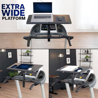 VIVO Universal Wooden Laptop Treadmill Desk, Adjustable Ergonomic Notebook Mount Stand for Treadmills, Includes Mouse Pad and Wrist Support, Stand-TDML4 - size: 27” x 11”