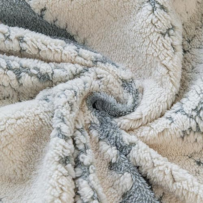 Sherpa Fleece Couch Cover for 2 Cushion Sofa, Gray, 71" x 118" – Pet Proof Sofa Covers, Heavy Duty, Scratch Resistant, Pet Friendly Furniture Cover – Easy Install, Machine Washable - color: Stripe 3 Gray, size: 71" x 118"