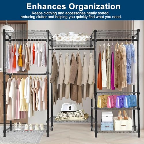 Whitmor Modern Industrial Wardrobe - color: 69 x 16 x 76 inch