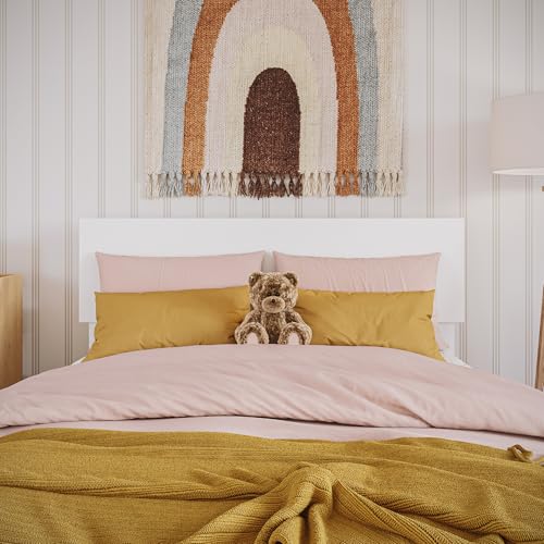 AFI, Orlando Twin Adjustable Modern Solid Wood Panel Headboard, White - color: White, size: Twin