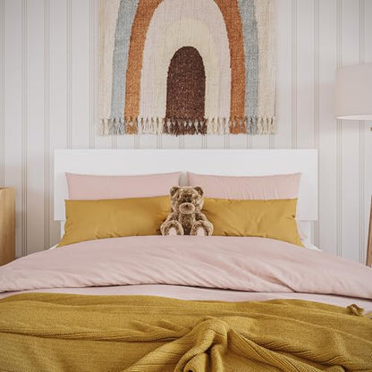 AFI, Orlando Twin Adjustable Modern Solid Wood Panel Headboard, White - color: White, size: Twin