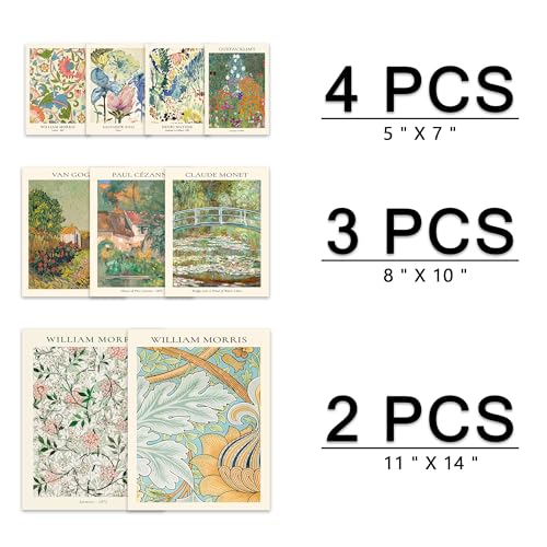 Vintage Eclectic Wall Art Poster Prints,Set of 9 Vintage Wall Decor for Dorm Bedroom,Trendy Aesthetic Pictures for Teens Boys Girls, Maximalism Posters Wall Decorations - color: Vintage