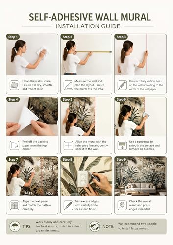 Eierme-Interior Walls with Golden Relief Patterns Mural Wallpaper Peel and Stick 137" x 102" - color: No.11, size: 137" x 102"