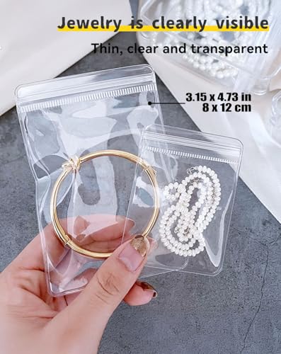 50Pcs Anti Tarnish Jewelry Bags Clear Pvc Jewelry Storage Pouches with Zipper Plastic Packing for Earrings (Pvc Jewelry Bags Large 3.15x4.73 in) - color: 50Pcs Pvc Jewelry Bags Large 3.15x4.73 in