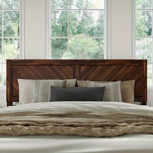 AFI, Canyon King Solid Wood Rustic Farmhouse Headboard, Barnwood - color: Barnwood, size: King (U.S. Standard)