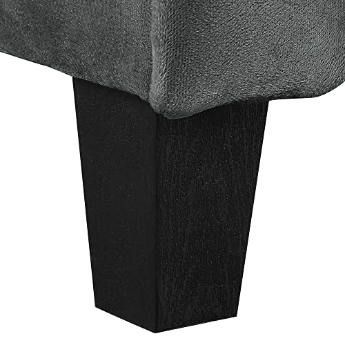 Studio Living Harrington 80.3" Sofa, Transitional Modern, Pocket Coil Comfort, Easy Assembly, Microfiber Fabric, Dark Grey - color: Dark Grey, size: Sofa
