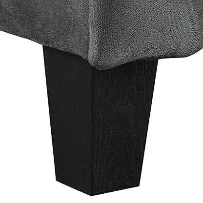 Studio Living Harrington 80.3" Sofa, Transitional Modern, Pocket Coil Comfort, Easy Assembly, Microfiber Fabric, Dark Grey - color: Dark Grey, size: Sofa
