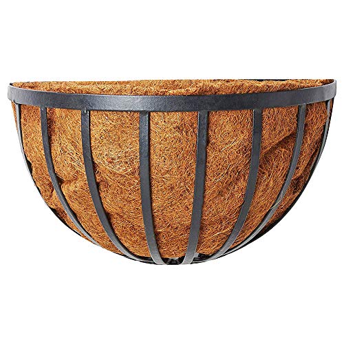 Arcadia Garden Products 1527 Half Round Circle Wall Mounted Planters with Coco Liner 16"