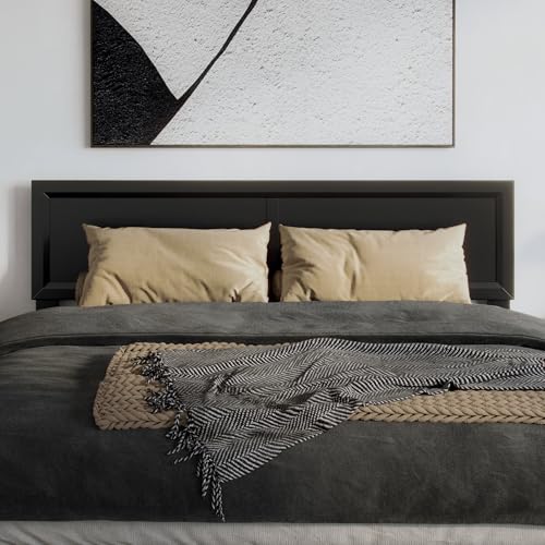 AFI, Sophia Adjustable Modern Queen Wood Headboard, Black - color: Black, size: Queen (U.S. Standard)