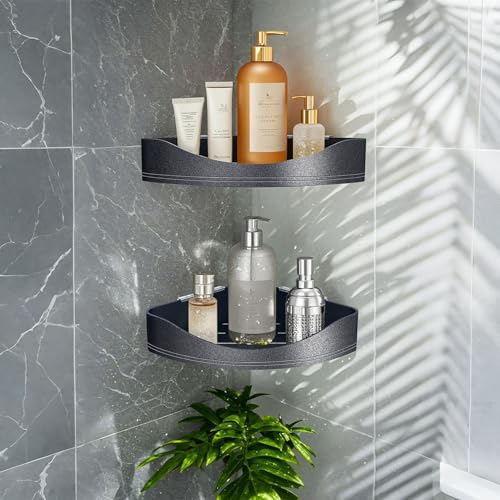 Corner Shower Shelves, Luxury Rustproof Shower Corner Caddy for Bathroom Kitchen Storage