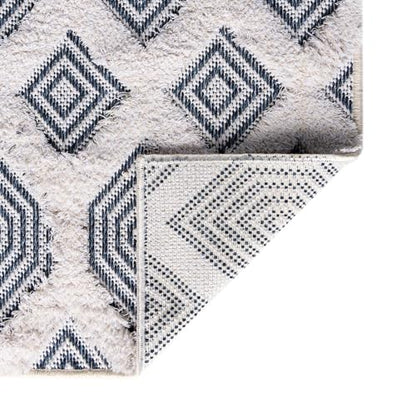 Rugs.com - Sabrina Soto Casa Rug – 8 Ft Runner Navy Blue Textured Cotton Runner Modern Geometric Design, Perfect for Hallways and Entryways - color: Navy Blue, size: 2'3" x 8' (Runner)