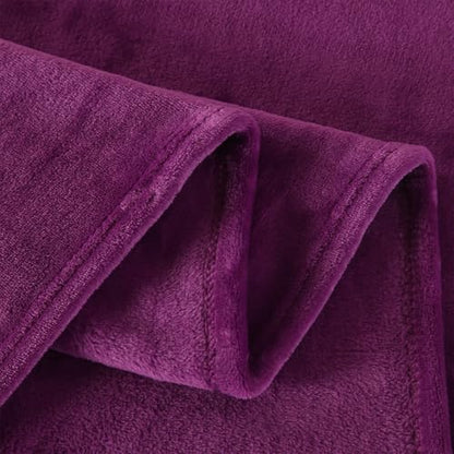 TASTHROW Purple Throw Blanket 50x60 Inches | Soft PlushCozy Fleece Flannel Throw Blanket, Lightweight Warm Throws for Bed, Couch, Bedroom and Living Room, All Seasons - color: Purple, size: 50"x60"