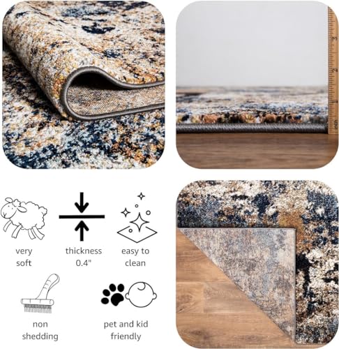 Keen Home Design Throw Rugs - 24"x36" Non-Shedding, Thick Pile Abstract Rugs for Kitchen, Living Room, Bedroom, Dining Room, Entryway - Size: 2' x 3', Skies Multi - color: Skies Multi, size: 2' x 3' (Rectangular)