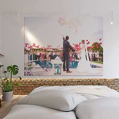 Customized Small Wall Mural with Your Wedding Photos, Removable Self-Adhesive Wallpaper for Living Room Bedroom - 24x32 inches - color: Custom-wedding, size: 24"x32"
