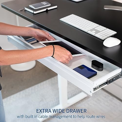 VIVO Large 33 inch Under Desk Slide Out Storage Drawer Organizer, White, DESK-DR33-W - color: White