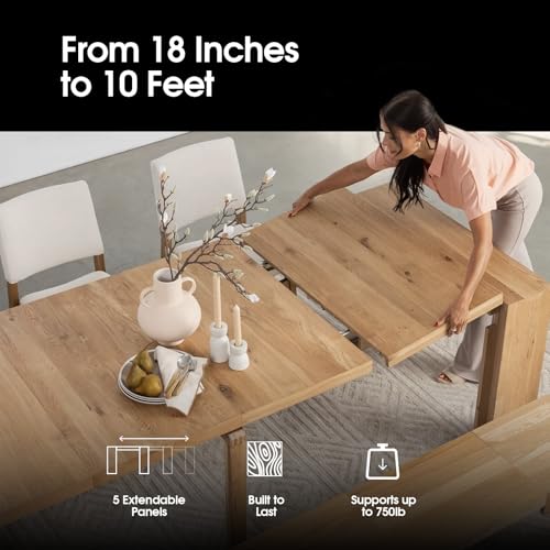 Transformer Table Solid Wood Extendable Dining Table, Natural | Expandable Dining Room Table, Space-Saving Furniture, Kitchen and Dining Room Furniture, Table + Bench + Coffee Table - color: Natural, size: Table + Bench + Coffee Table