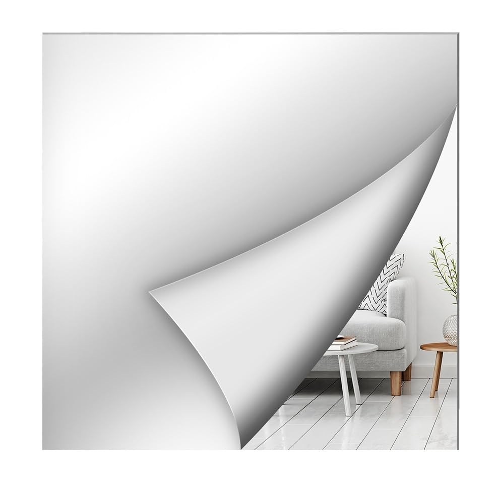 Full Length Mirror Tiles, 12x12 Inch Unbreakable Acrylic Squares for Bedroom, Home Gym, Walls - Shatterproof Mirror Stickers (1pcs) - size: 12"L x 12"W