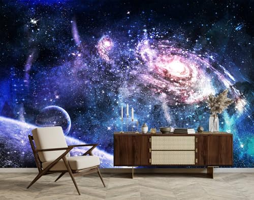 Galaxy Mural Wallpaper Peel and Stick for Kids Room Bedroom 137"x100" - color: ZZ-017, size: 137" x 100"