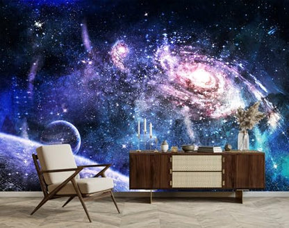 Galaxy Mural Wallpaper Peel and Stick for Kids Room Bedroom157 x108 - color: ZZ-017, size: 157" x 108"