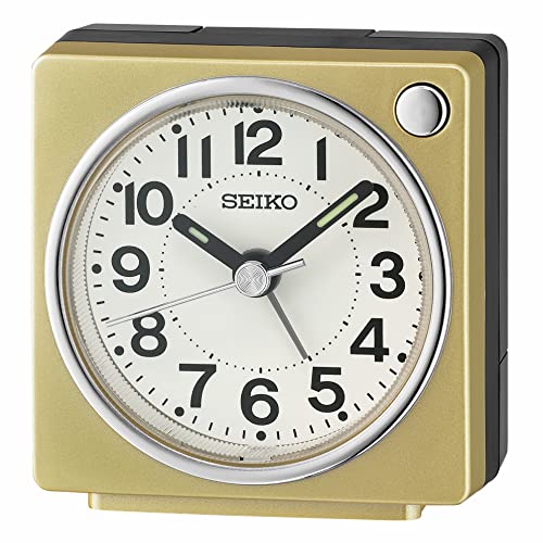 SEIKO Fuji Dark Bedroom Alarm Clock, Gold - color: Gold
