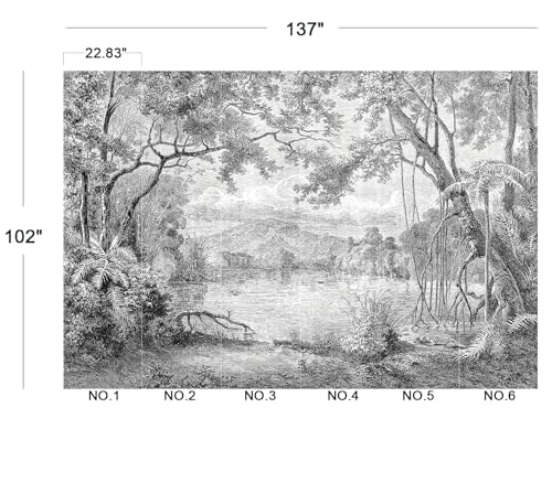 Eierme-The Ancient Scenery of Charming lagoons in Luzon Island Mural Wallpaper Peel and Stick 137" x 102" - color: No.12, size: 137" x 102"