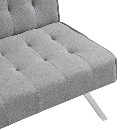 anwickjeff Futon Sofa Bed, Modern Convertible Armless Sleeper Couch Loveseat Sofa Sleeper Daybed for Studio, Apartment, Office, Small Space, Compact Living Room,68.1”x 32.9”x 32.3” (Gray) - color: Grey