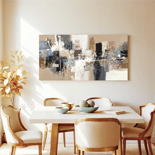 Abstract Wall Art Canvas Art Wall Decor For Living Room Neutral Beige Black Abstract Art Print Modern Aesthetic Wall Decor Painting Picture For Bedroom Office Apartment Interior Decoration 20×40 Inch - color: LAI-12F, size: 40"L x 20"W