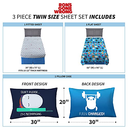 Franco Kids Bedding Super Soft Sheet Set, Twin, Ron's Gone Wrong - color: Ron's Gone Wrong, size: Twin