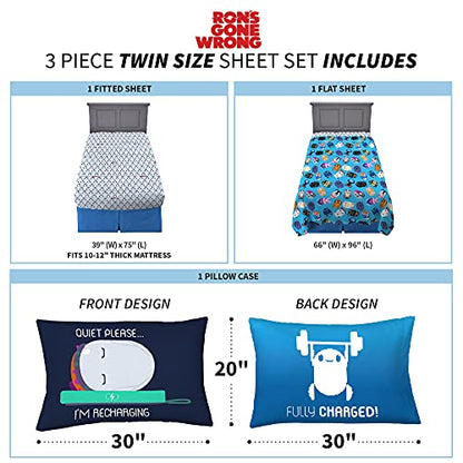 Franco Kids Bedding Super Soft Sheet Set, Twin, Ron's Gone Wrong - color: Ron's Gone Wrong, size: Twin
