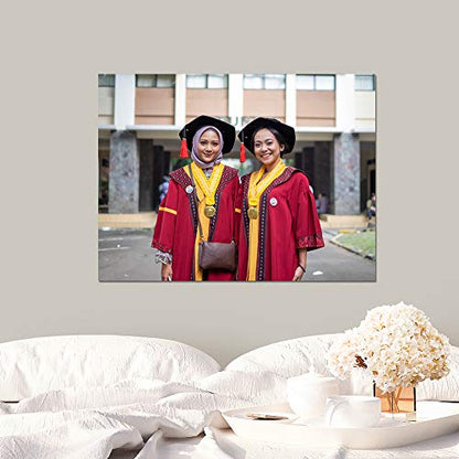 Customized Small Wall Mural with Your Collage Graduation Photos, Removable Self-Adhesive Wallpaper for Living Room Bedroom - 24x32 inches - color: Custom-graduation, size: 24"x32"