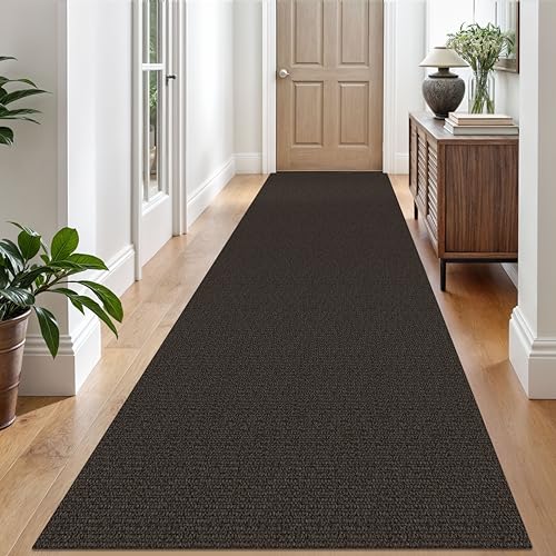 Washable Runner Rug, Non Slip Hall Runner, 3x10 Ft, Taupe/Coffee | Washable Braided Runner Carpet, Non Slip Rubber Dot Backed, For Hallway, Kitchen, Entryway, Bedroom, Laundry Room, Foyer - color: Taupe/Coffee, size: 3' x 10' (Rectangular)