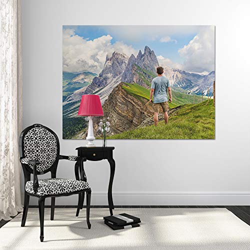 Customized Small Wall Mural with Your Travel Photos, Removable Self-Adhesive Wallpaper for Living Room Bedroom - 36x48 inches - color: Custom-travel, size: 36"x48"