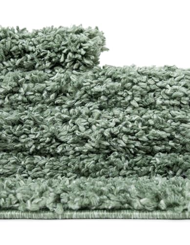 Rugs.com - Zermatt Shag Rug – 2 Ft Round Sage Green Plush Shag Rug – Ultra Soft High Pile for Bedrooms, Nurseries, and Cozy Nooks - color: Sage, size: 2' (Round)
