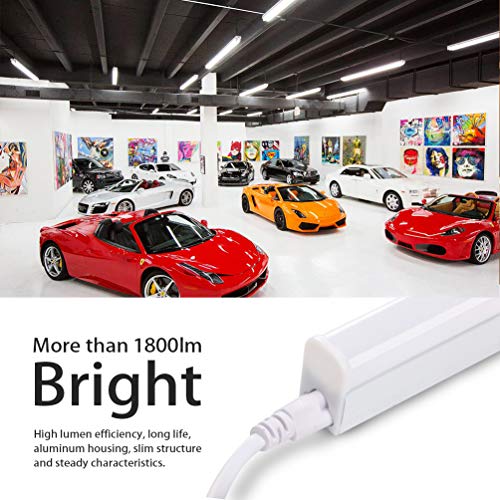 LED Shop Light for Garage, T5, 3FT, 15W, 1800LM, 6500K, 8 Pack | Linkable Layout Expansion, Plug-and-Play Setup, for Garage Workshop Under Cabinet, Aluminum Housing with Heat Dissipation - color: Bright White-6500k, size: 3 FT-8 Pack