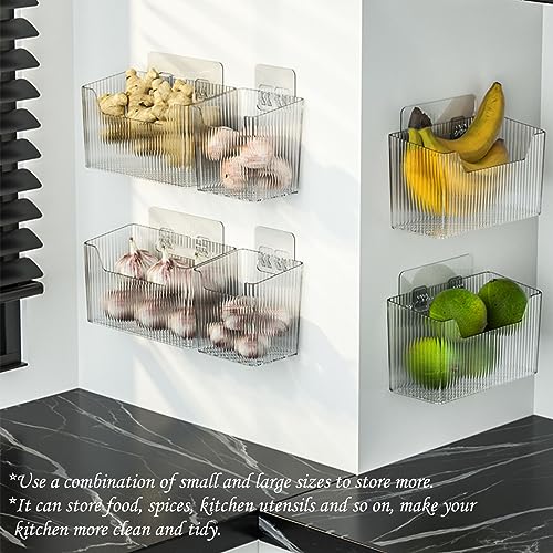 Lae Nuvole Adhesive Cabinet Door Organizer, 2 Pack Wall Shower Caddy, Clear | 4 Adhesive Straps, No Drill Wall Mount, Renter Friendly, BPA-free Stackable; Fits Bathroom, Kitchen, Apartment, Pantry, RVs - color: Clear