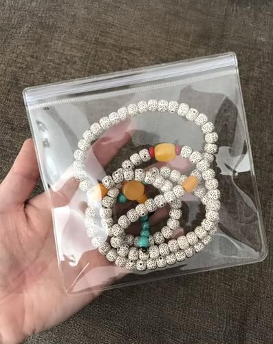 30Pcs Anti Tarnish Jewelry Bags Clear Pvc Jewelry Storage Pouches with Zipper Plastic Packing for Earrings (Pvc Bracelet Bags Large 5.9x5.9 in) - color: 30Pcs Pvc Bracelet Bags Large 5.9x5.9 in