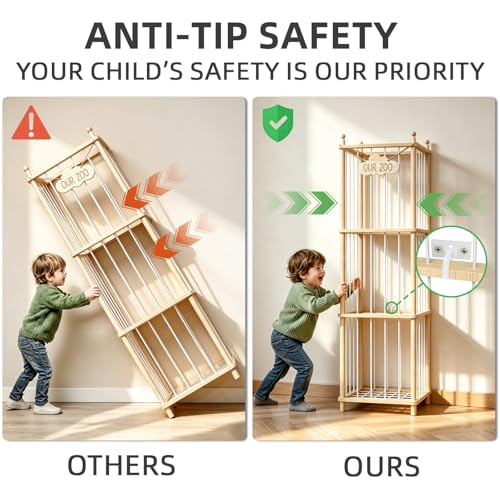 Stuffed Animal Storage,54 Inch Toy Organizer,Anti-Tip Design,Easy Assembly - size: 53.9*15.7*15.7 IN
