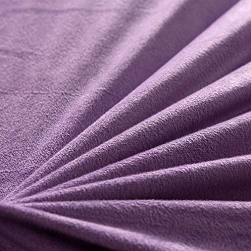 Faux Fur Velvet Fluffy Bedding Duvet Cover Set Down Comforter Quilt Cover with Pillow Shams, Ultra Soft Warm (King, Purple) - color: Purple, size: King