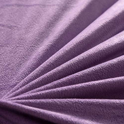 Faux Fur Velvet Fluffy Bedding Duvet Cover Set Down Comforter Quilt Cover with Pillow Shams, Ultra Soft Warm (King, Purple) - color: Purple, size: King