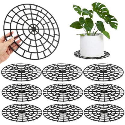 10 PCS Plant Risers for Pots, 11 Inch Plant Level Pot Elevator, Patio & Deck Floor Protector Base, Adjustable Planter Pot Trivets Stands for Indoor Outdoor Garden