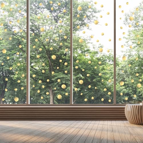 TaoBary 15 Sheet 300 Pcs Irregular Polka Dot Boho Wall Decals,Gold | Removable Modern Vinyl Boho Wall Stickers Terrazzo Pattern for Playroom Bedroom - color: Gold