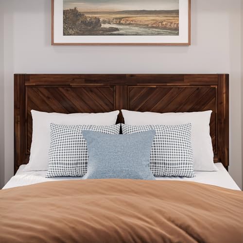 AFI, Canyon Full Solid Wood Rustic Farmhouse Headboard, Barnwood - color: Barnwood, size: Full