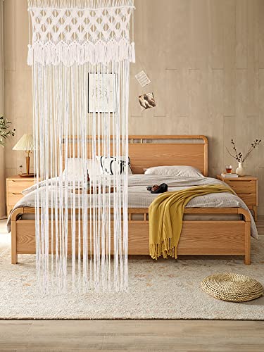 kiido Macrame Curtain for Doorway Window Large Boho Wall Hanging Handmade Bohemian Decor Wedding Backdrop Arch Room Divider for Bedroom Living Room Apartment, 30''W x 78''L